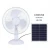 Import 16 Inch home height adjustable 12V DC Solar Powered AC DC Rechargeable Solar Fan with Solar Panel and LED Light from China