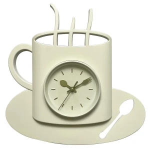 a 12inch clock in shap of cup for diningroom