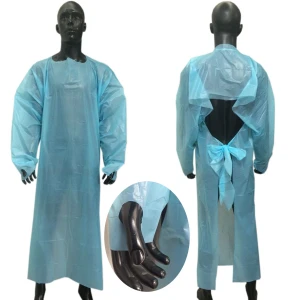 PE Food Safe Apron with Sleeves Protective Plastic Apron, Bibs Direct from Vietnam Factory
