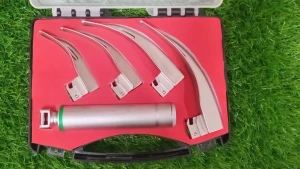 fiber optic reusable laryngoscope set blade size 1-4 with handle and box