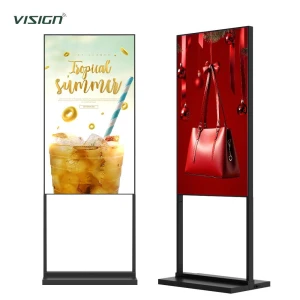 Visign Window Facing Digital Signage High Brightness Advertising Display for Storefront Restaurant Cafe Retail Shop