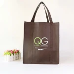 Wholesale Custom Reusable Black Non Woven Grocery Shopping Bag With Logo