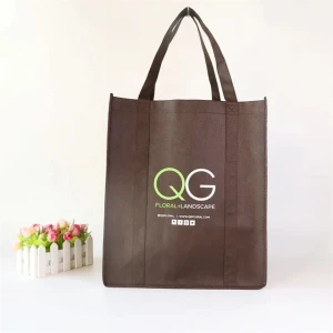 Wholesale Custom Reusable Black Non Woven Grocery Shopping Bag With Logo