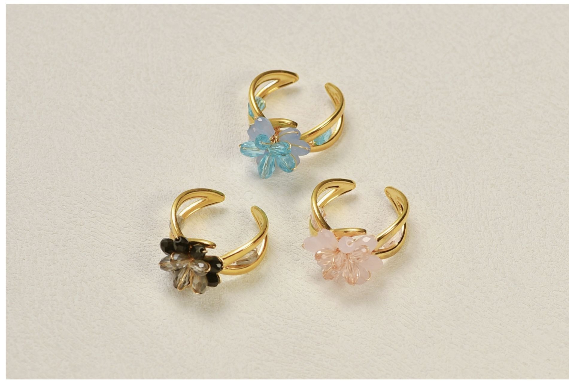 Buy Three-flower Rings, 18k Gold Electroplated from Hualuo & Jali ...