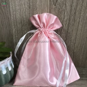 Custom Satin Drawstring Bag Packaging Pouch For Jewelry/Cosmetic/Ornaments Fancy Satin Drawstring Bag Jewelry Packaging Pouch