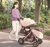 Lightweight Baby Stroller, Adjustable Backrest, Sit & Recline Mode, Foldable Infant Pram with Storage Basket