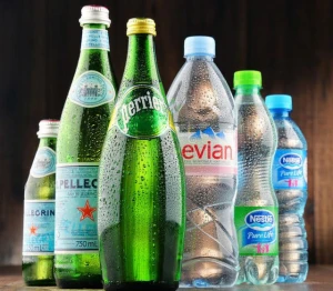 Mineral waters , PERRIER, EVIAN, VOLVIC, VITTEL ,SPA,