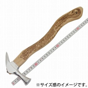 MARUKIN-JIRUSHI Temporary Frame Hammer [Mirror] Snak Bent Shape {Rising Dragon} 350mm