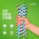 Paper Straw Swirly Biodegradable