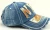 Import 0918050 Denim Cap with Heavy Wash Distressed Effect hat from China