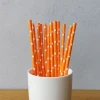 Custom Orange Paper Straws