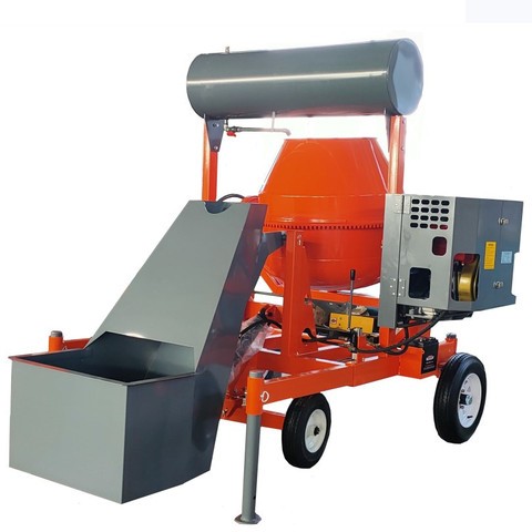 500lL-800L self loading concrete mixers diesel gasoline electric portable cement mixer machine with hydraulic hopper