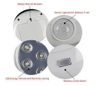 1 Pcs 360 Degree Rotation Light 8W Motion Activated Sensor Light Stick Up LED Wireless White Wall Lamp Porch Night Light