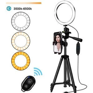 10 Inch LED Lamp For Makeup Photographic Lighting Selfie Ring Light With Tripod Stand
