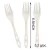 Import 100 % Biodegradable Fork Knife Spoon 6.5 inch Cpla Cutlery Sets High Temperature Resistance Disposable Cpla Cutlery from China