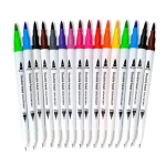 100 Colors Double Head Water Soluble Colors dual tip brush marker pen