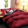 100% Polyester Coral Fleece Bedding Set Bed sheet Fabric Plain Bedsheet