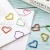 Import 105 pcs multicolor heart shape paper clips for school,office supplies from China