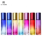 10ml Rollerball Bottle Colorful Gradient Roller Ball Bottle Stainless Steel Thick Roller On Perfume Bottle