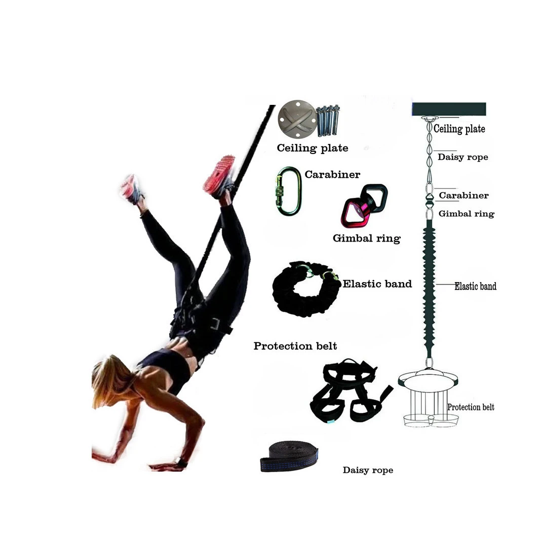 110kg  Bungee Dance Pull Rope Fitness equipment Aerial Yoga Cord Pilates Elastic Suspension Sling Trainer