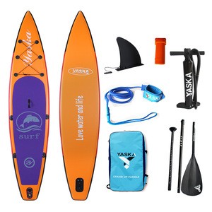 12.6FT Long race surf sup board stand up paddle board with pump