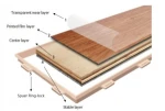 12mm waterproof bamboo fiber/hdf  Flooring with pvc click system