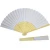 Import 12pcs Foldable orient bamboo ribs white Paper Hand Fans with safety environment DIY acrylic paint 6pcs and 2pcs painting brush from China