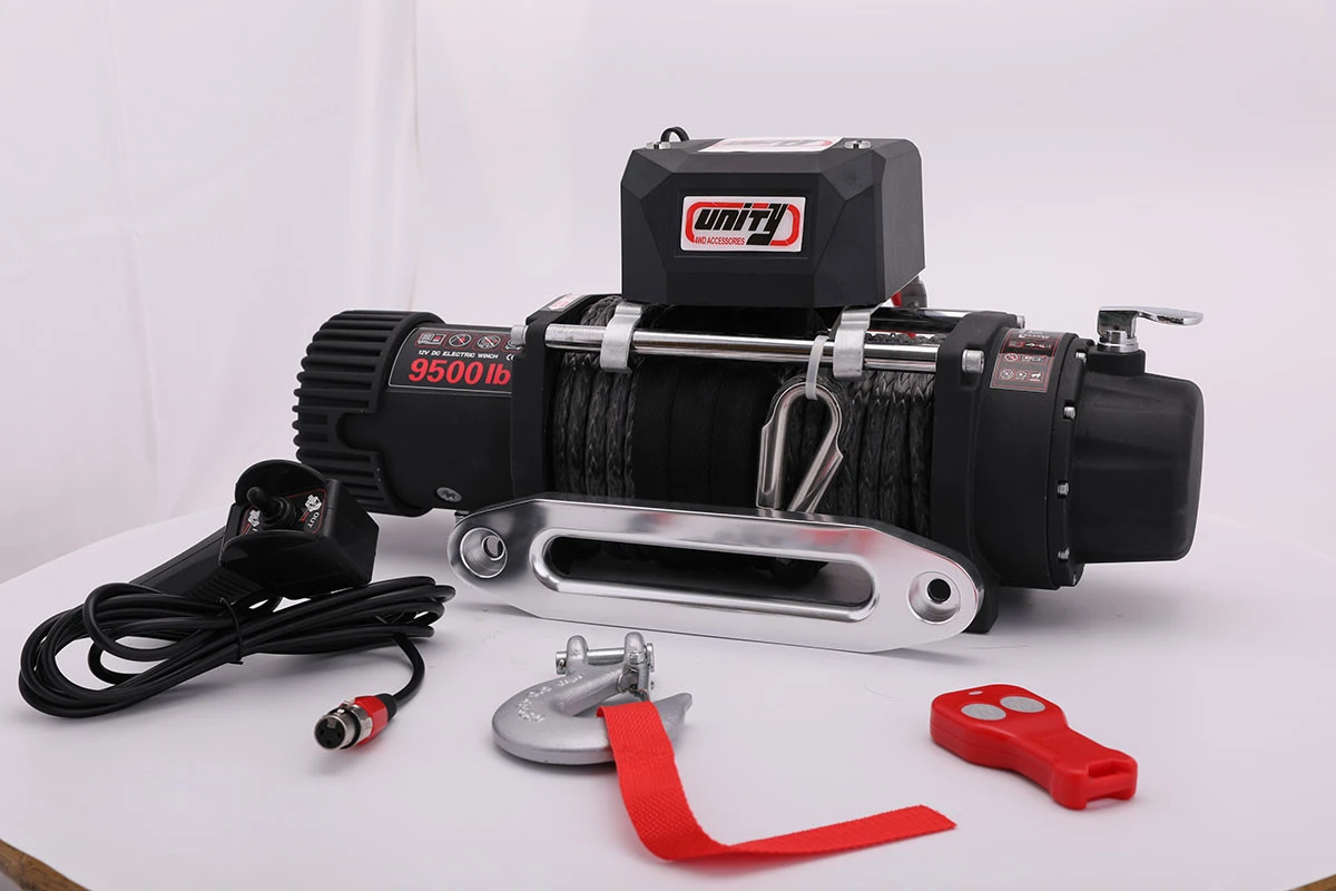 12V 9500lbs winch OEM 4X4 Wholesale 9500lbs with Synthetic Rope 4x4 Offroad Accessories Electric Winch