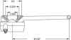 13-1/2 in Single-Arm Left-Hand Casement Window Operator 90-degrees Nylon Roller