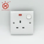 13A Flush Wall switch socket with pilot lamp (SE-9014)