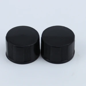 13mm black screw cap essential oil  bottle plastic cap non spill