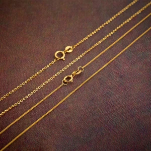 18 Karat Necklace Gold 45cm 18k Gold Chain cadenas de oro