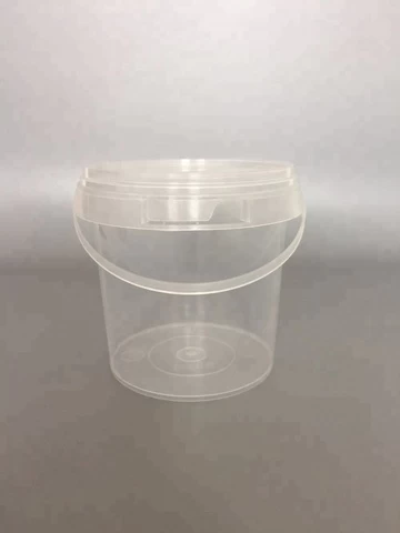 1Litre clear plastic pail with lids food grade