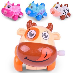 1Pcs Fun Cartoon Animal Dog/Cat/Cattle/Lion/ Monkey  Wind Up Toy Mini Crawling Clockwork Classic Toys Newborn Baby Spring Toy