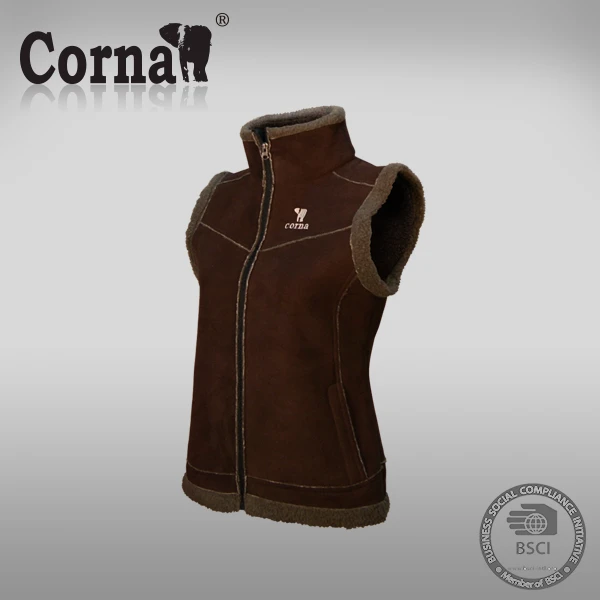 2 Color Winter ladies custom women&#39;s leather hunting vest