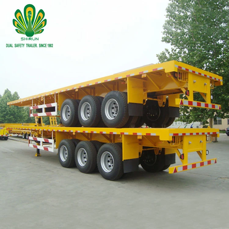 2 or 3 or 4 axles 20feet platform container trailer 120ft containers trailer