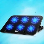 2 usb port laptop cooling pad / Adjustable Notebook 6 fans Cooler / Mini Laptop CPU Cooler