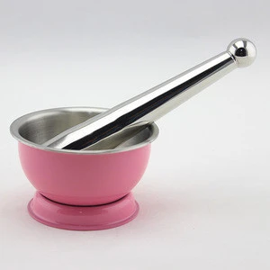 2017 Colorful mini stainless steel mortar and pestle