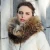 Import 2017/2018 Newest Design Genuine Featured Net Knit Raccoon Fur Scarf for Yong Women Jackets Big Fur Neckwear Shawl from China