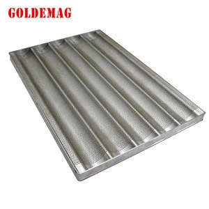 2018 best selling OEM Aluminum Nature Finished Baguette Pan 450*750mm with 5 Rows or 6 Rows Customized Size and Rows