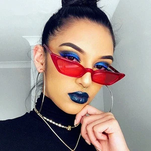 2018 Hot Sunglasses Women Cat Eye Luxury Brand Designer Sun Glasses Retro Small Red Ladies Sunglass