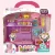 Import 2020 Cooking playing set birthday gift Pink Kitchen set toy cooker with cabinet and tableware kitchen toy from China