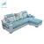 2020 Hot Sale Simple Style Fabric Blue Color House Living Furniture 3 seaters L Shaped Sofa Set