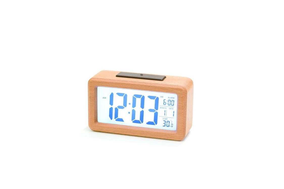 2020 New design Silent LCD digital table smart clock with calendar and temperature with backlight CE ROHS standard EC-W042