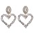 Import 2020 new fashion jewelry Women Girls Rhinestone Exaggelated Large Drop Geometric Earrings Statement Dangle heart Earrings from China