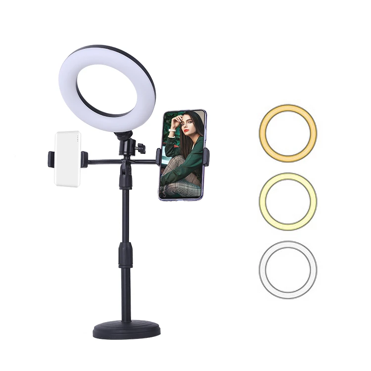 2020 New product live broadcast makeup video recording led 6 inch ring selfie light