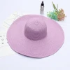 2020 Promotions Cheap Wholesale Folding Sun Visor women straw hats pure color plain straw hats