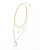 Import 2020 Wholesale Stainless Steel 18k Gold Necklace Double Layered Link Chain Rhinestone Moon Pearl Multi Charms Jewelry Women Gift from China