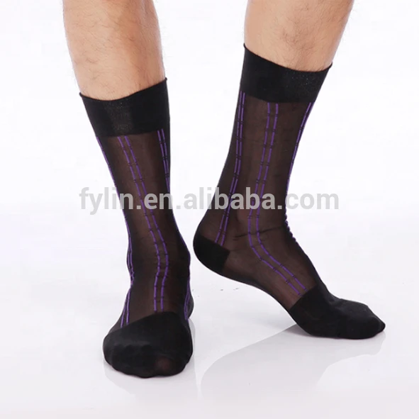 2021 New Coming Men stockings Silk Sheer Work Wear Business Nylon Sock