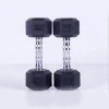 2024 Popular Commercial Gym Fitness Equipment Weightlifting Dumbbell Hex Rubber Dumbbell